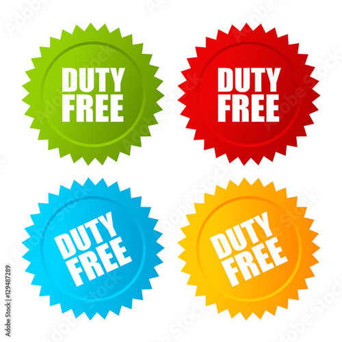 Duty free vector label