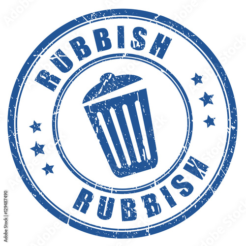 Rubbish rubber stamp