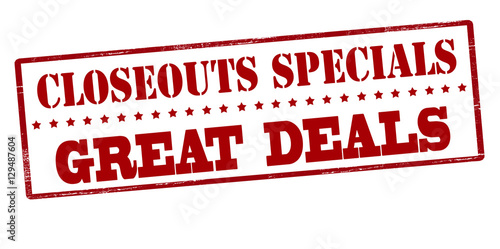 Closeouts specials great deals