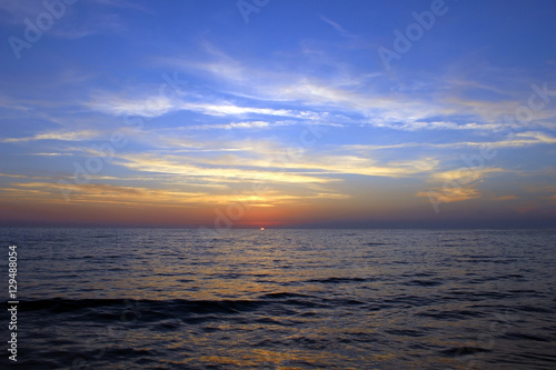 Sunset at beach of Alanya