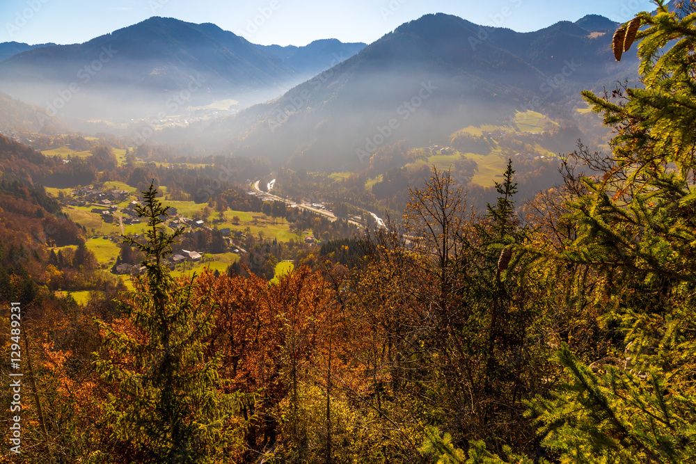 View of mountians and a valley