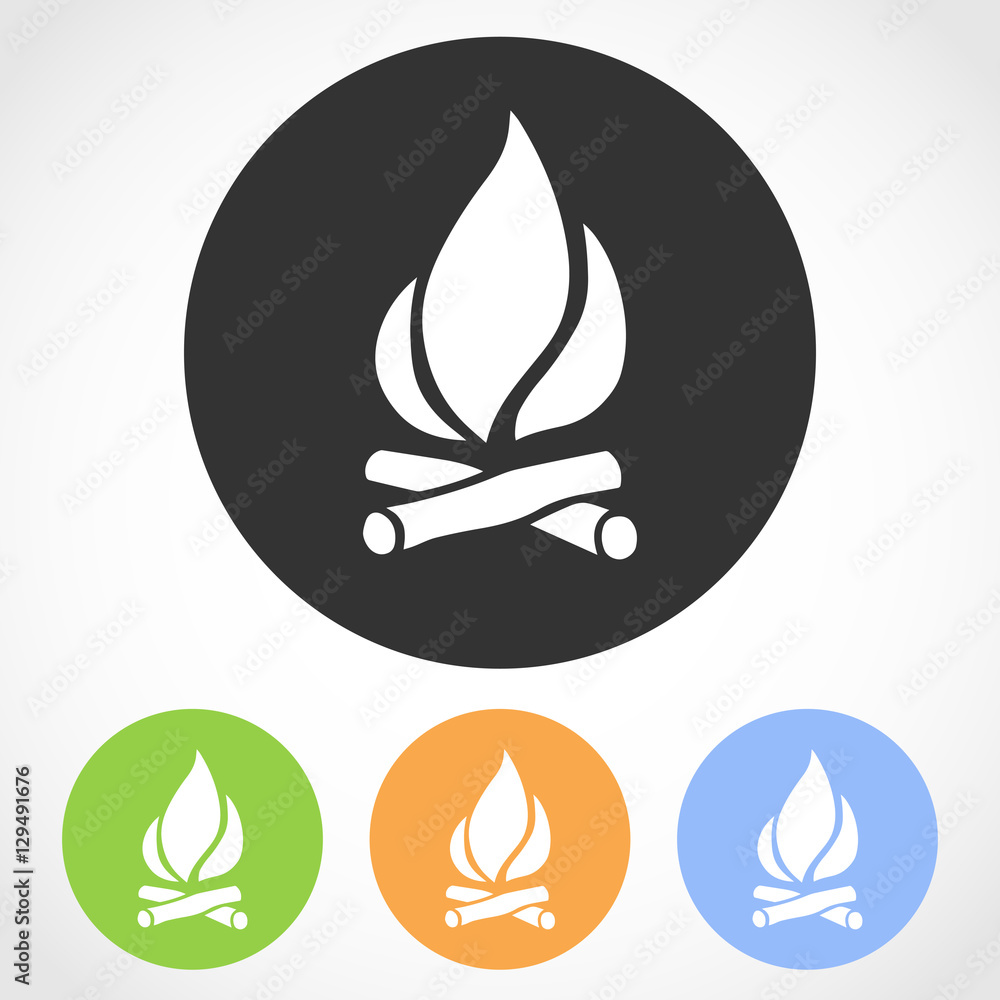 Bonfire icons. Vector illustration. Bonfire icons. Vector illustration.