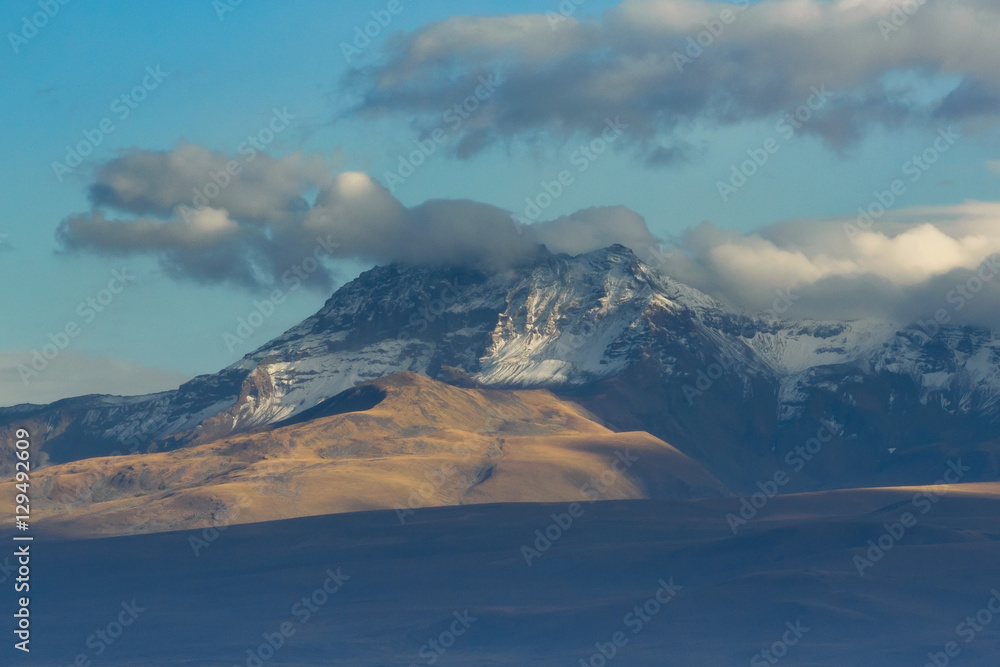 Fabulous view of Mt. Aragats from Gyumri, Armenia.