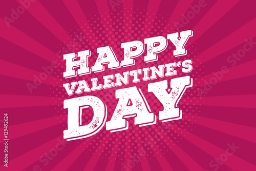 Valentines day vintage tin sign design concept. Retro poster with love theme