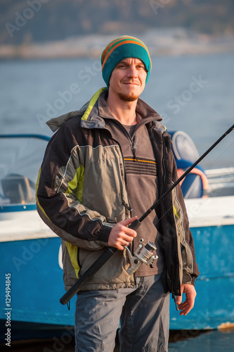 young man fishing