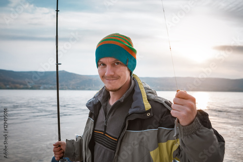 young man fishing