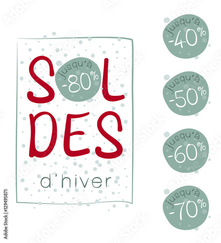 AFFICHE SOLDES JUSQU'À MOINS 80
