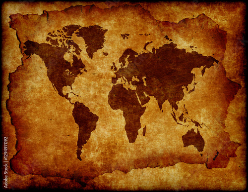 World map in old style