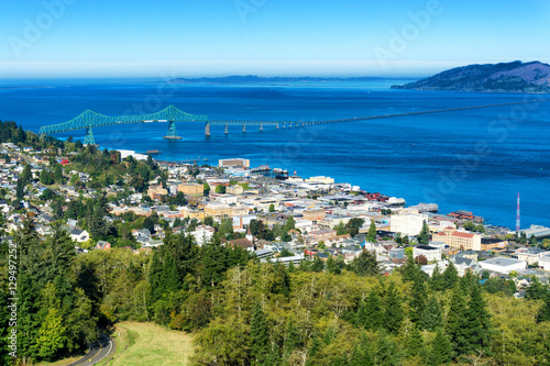 City view of Astoria, Oregon photo