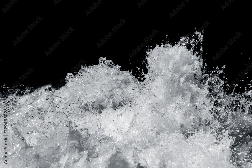 Water splash on black background Water splash on black background
