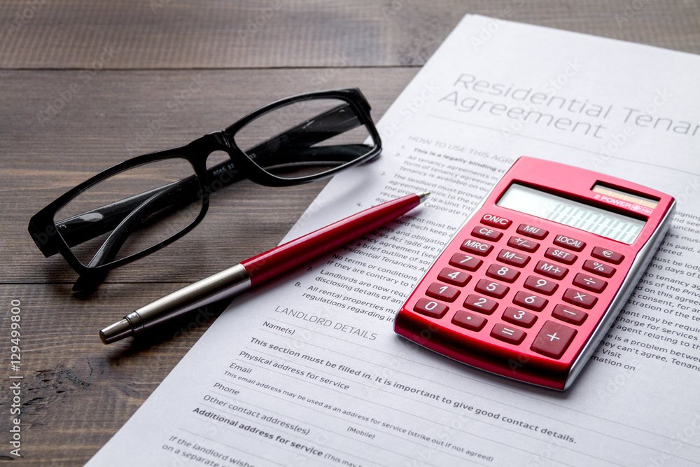 concept conclusion of treaty on dark wooden background