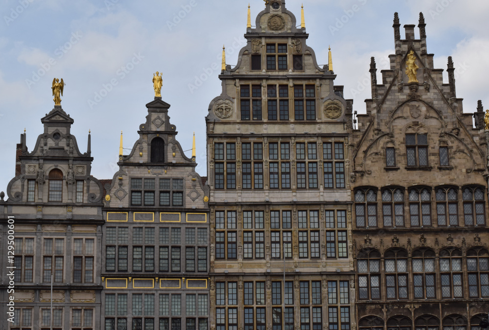 Historische Fassaden. In Antwerpen