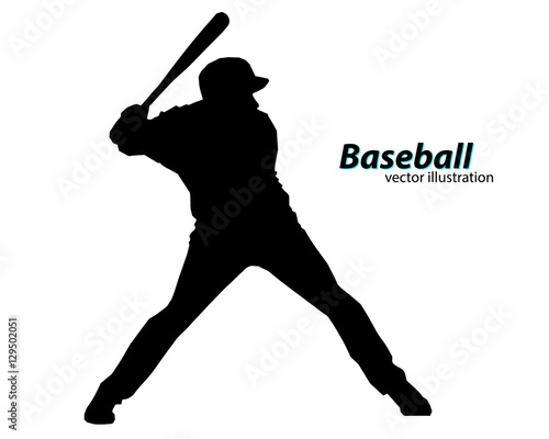 silhouette of a baseball player