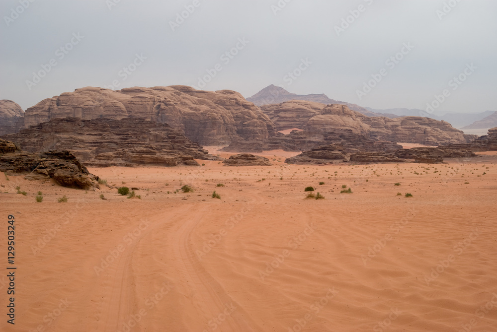 Wadi Rum also known as The Valley of the Moon, Aqaba Province, Jordan