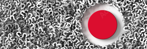 Φωτογραφία Japan uncertain future and economy, 3d rendering