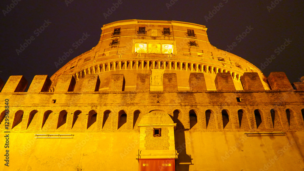 The amazing Angels Castle - Castel Sant Angelo in Rome by night
