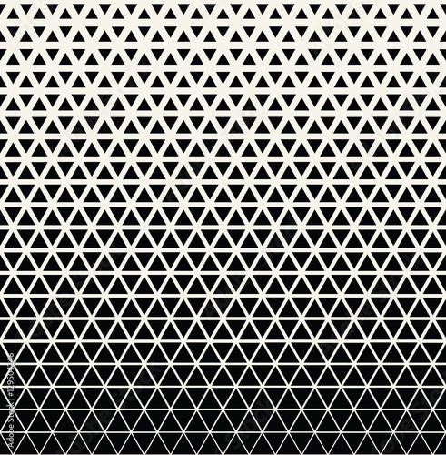 Abstract geometric black and white graphic design triangle halftone pattern