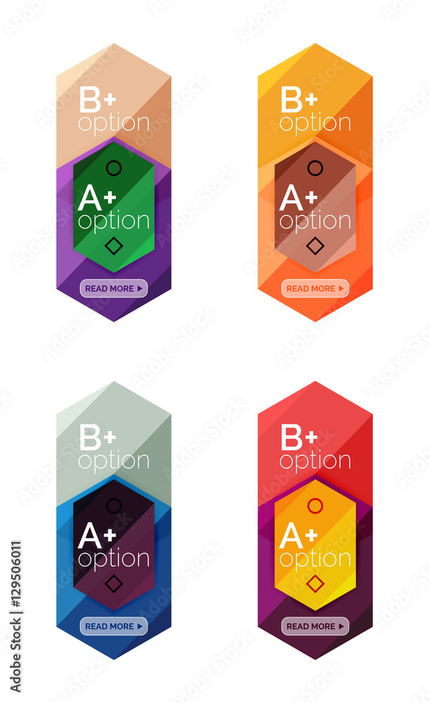 Geometric option infographic templates Geometric option infographic templates