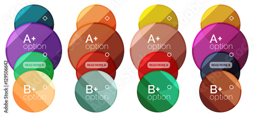 Set of round option diagram template for your data or options