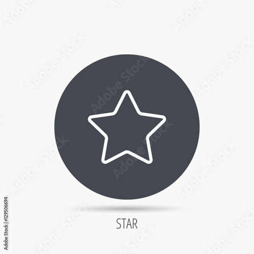 Star icon. Add to favorites sign. Astronomy symbol. Round web button with flat icon. Vector