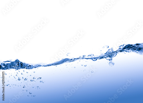 blue water isolated on white background