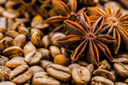 Coffee beans background. Coffee. © bukhta79