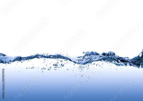 blue water isolated on white background