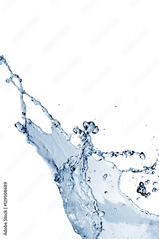 blue water splash isolated on white background blue water splash isolated on white background