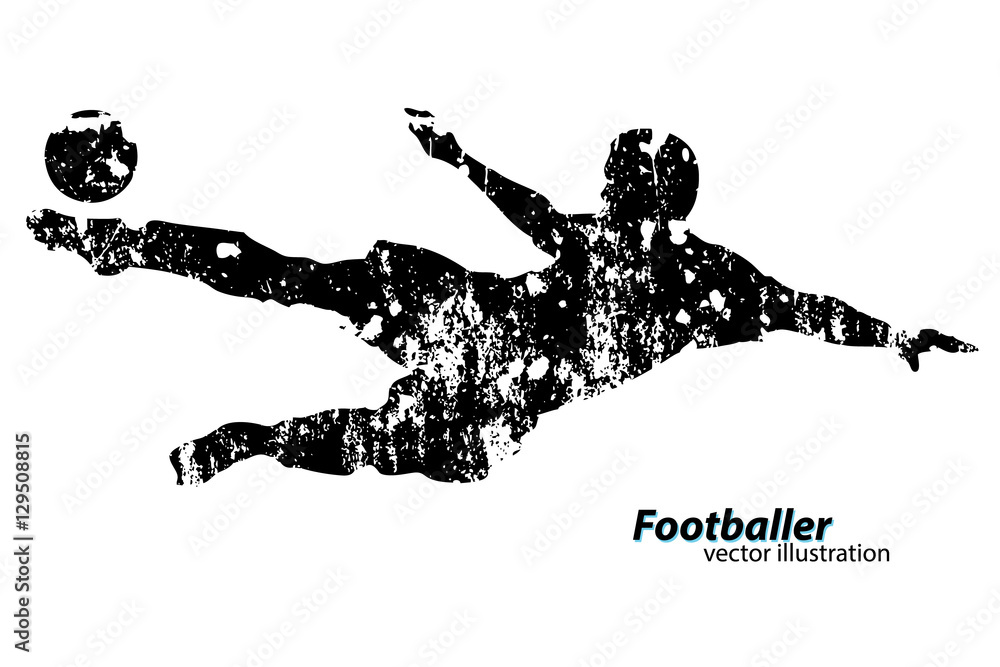 Fototapeta premium silhouette of a football player