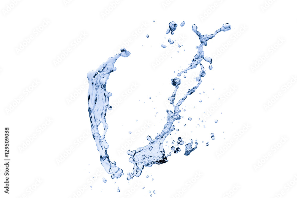 blue water splash isolated on white background blue water splash isolated on white background