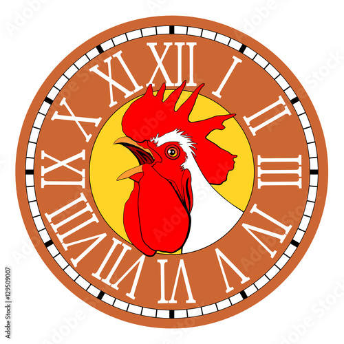  Сock in the round watch dial.