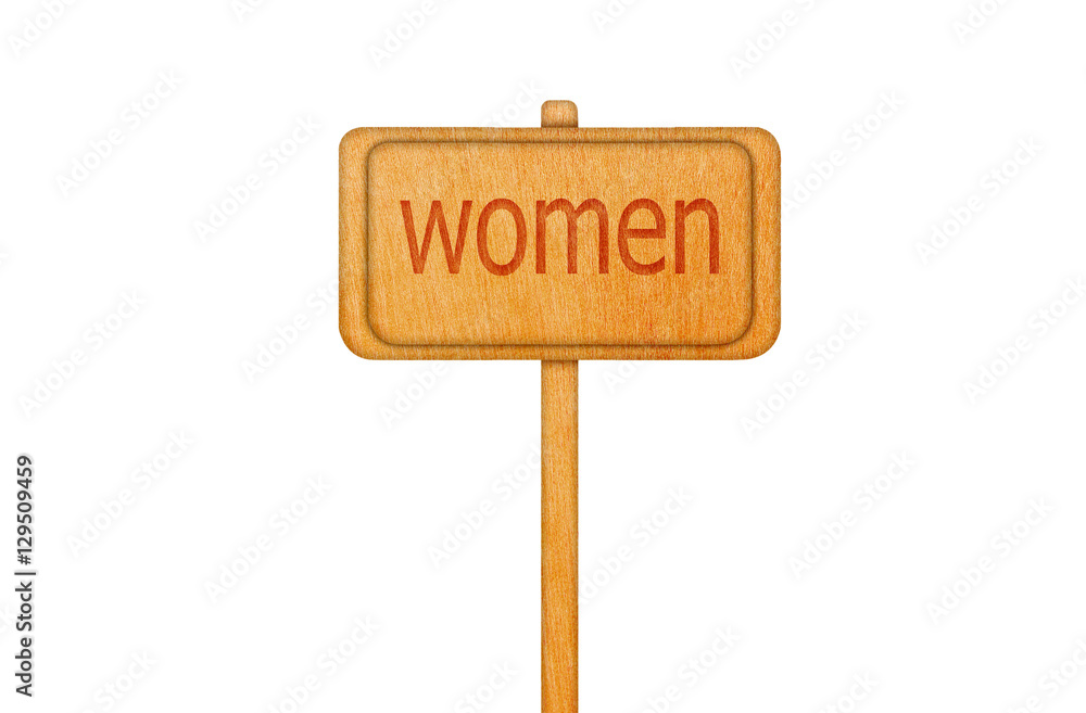 toilet Wooden sign isolated on white toilet Wooden sign isolated on white