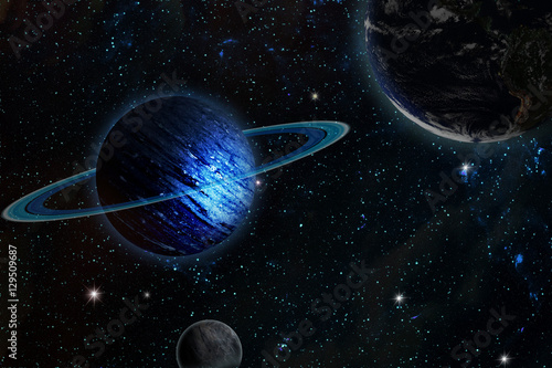 Fototapeta Naklejka Na Ścianę i Meble -  uranus planet. including elements furnished by NASA.