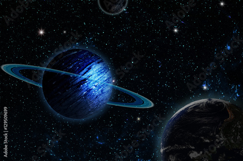 Fototapeta Naklejka Na Ścianę i Meble -  uranus planet. including elements furnished by NASA.