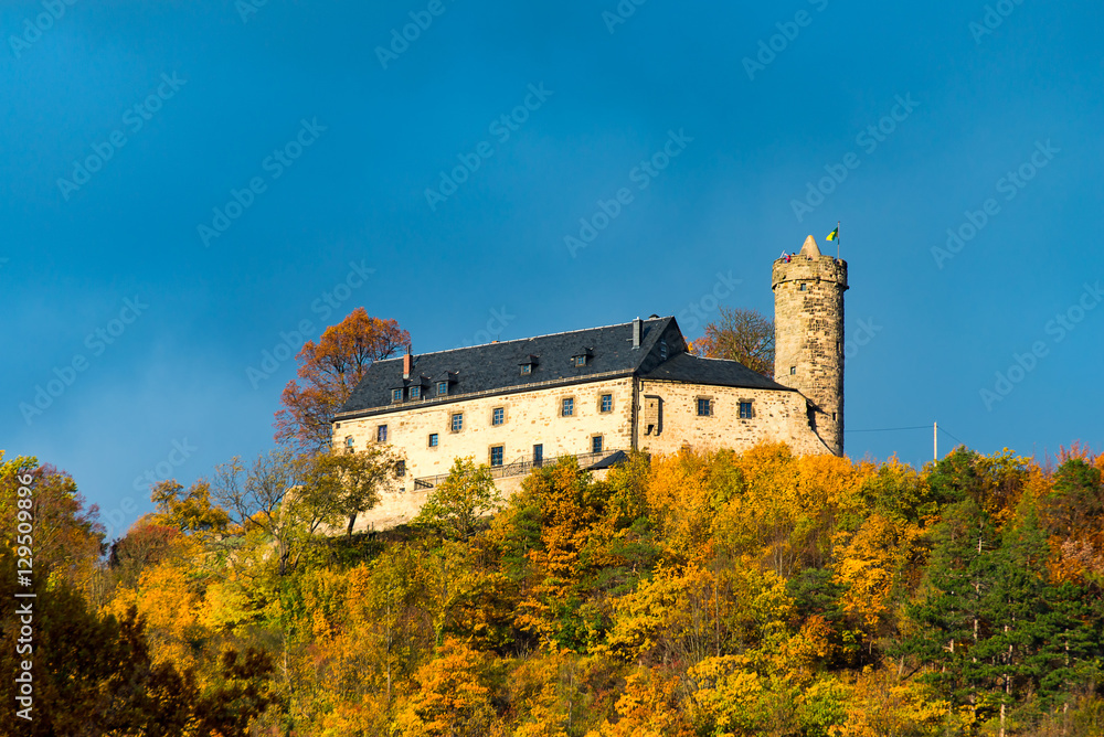 The castle of Bad Blankenburg over the town
