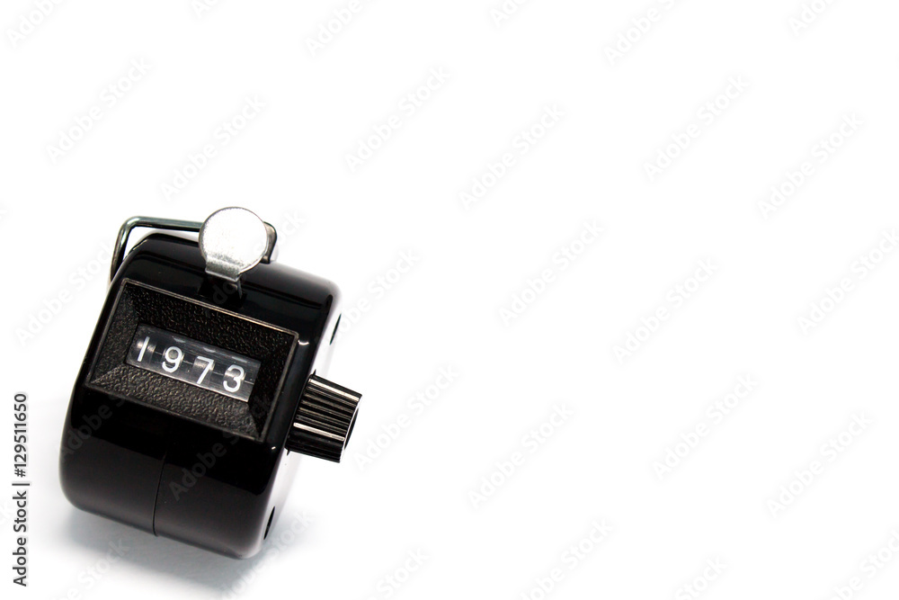 Counter on white background Counter on white background