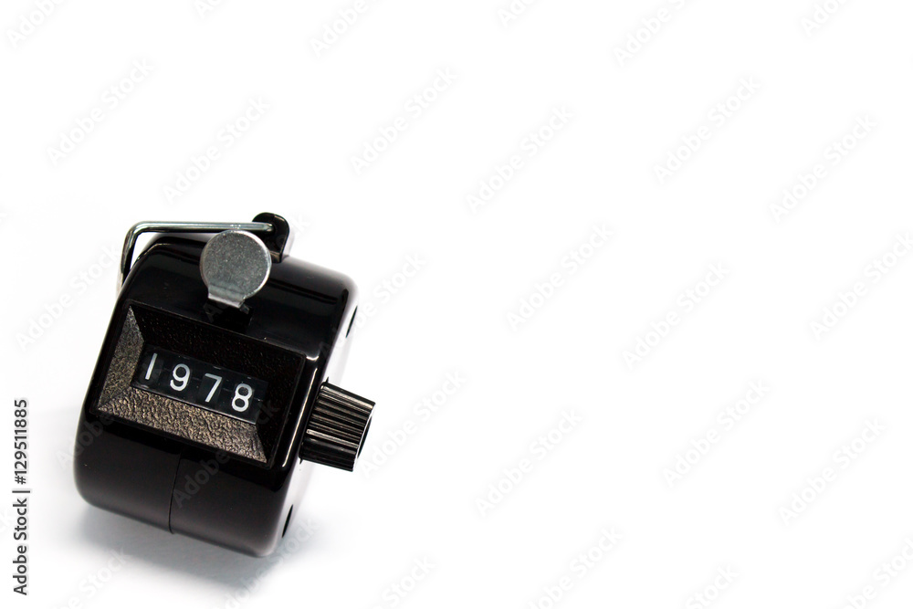 Counter on white background Counter on white background