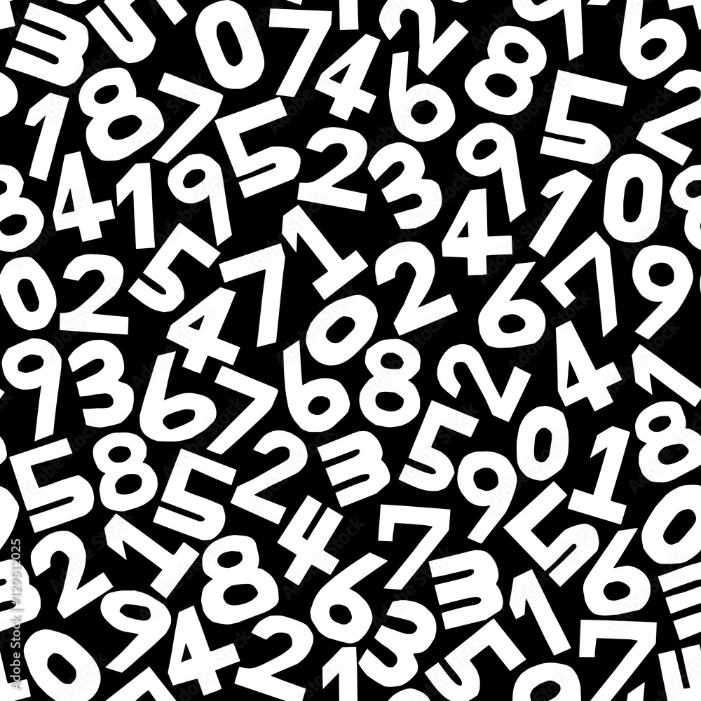 Seamless pattern numbers.数字のパターン Seamless pattern numbers.数字のパターン