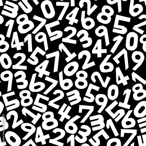 Seamless pattern numbers.                     