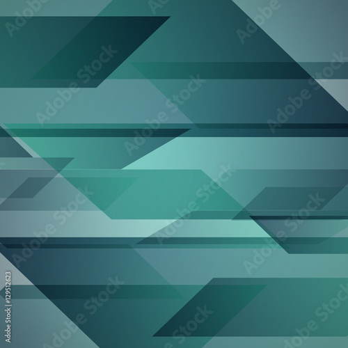 Abstract green background with geometric shapes overlapping