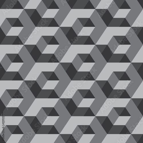 Vector Abstract shape from gray cubes