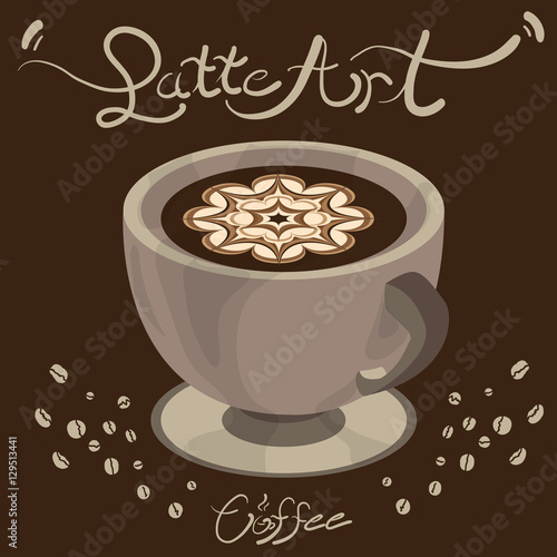coffee latte art graphic design objects