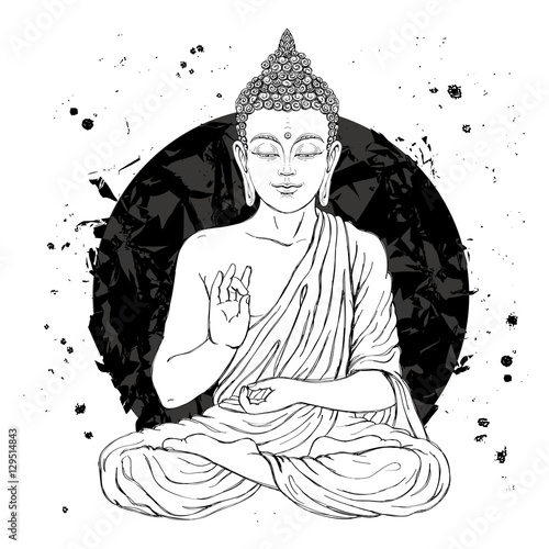 Buddha in lotus position