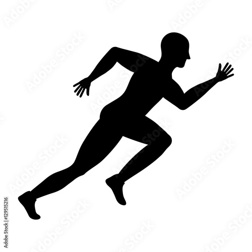 man running fitness icon vector illustration graphic design