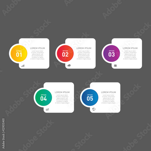 Infographic business report template layout design element