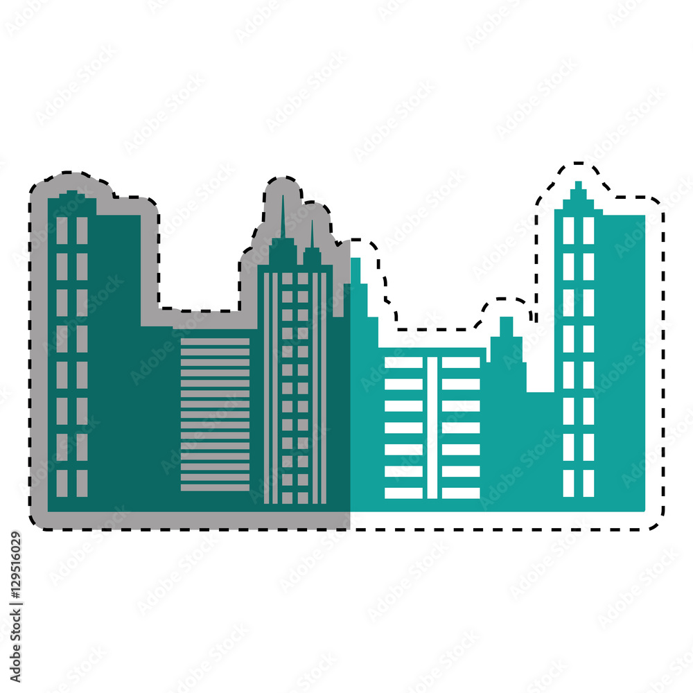 City urban buildings icon vector illustration graphic design