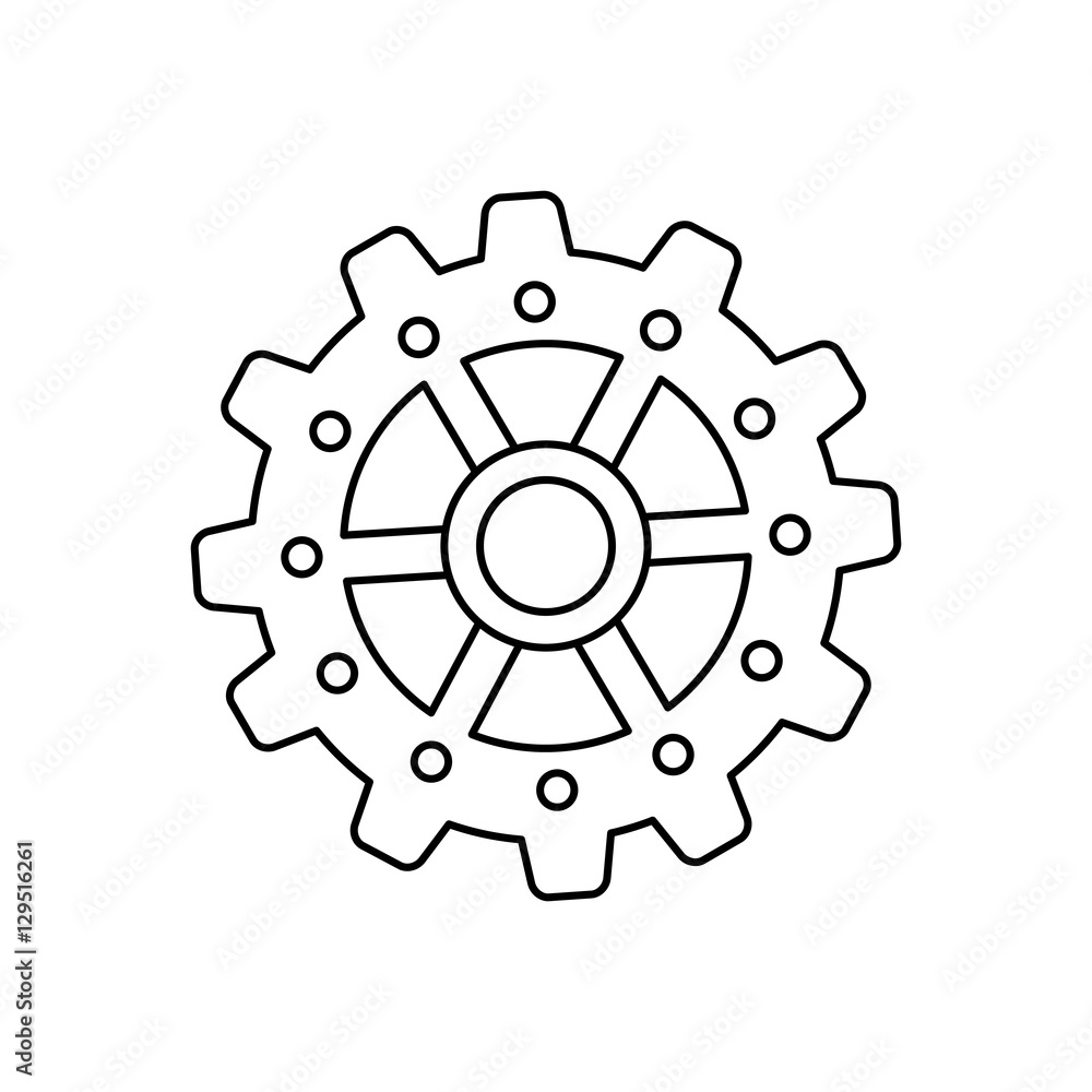 gear cog wheel icon vector illustration graphic design