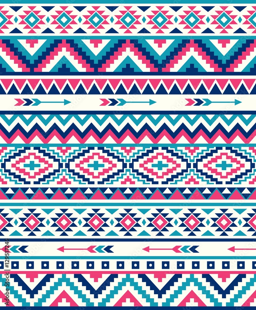 Seamless Ethnic pattern textures. Pink & Navy colors. Navajo geometric print. Rustic decorative ornament. Abstract geometric pattern. Native American pattern. Ornament for the design of clothing Seamless Ethnic pattern textures. Pink & Navy colors. Navajo geometric print. Rustic decorative ornament. Abstract geometric pattern. Native American pattern. Ornament for the design of clothing