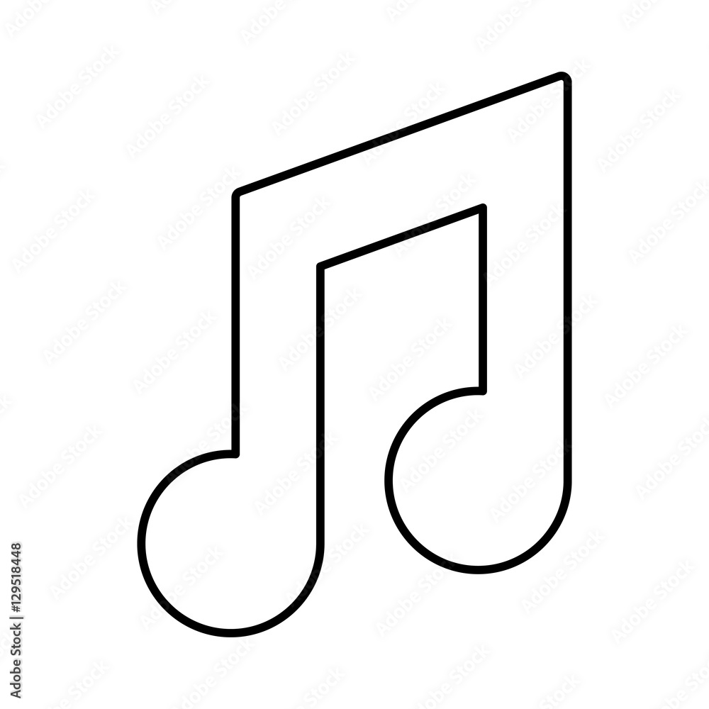 Music note symbol icon vector illustration graphic design Music note symbol icon vector illustration graphic design