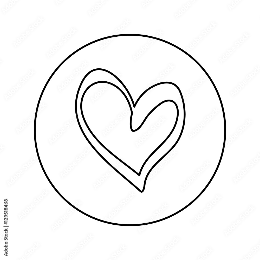 Heart scribble draw icon vector illustration graphic design Heart scribble draw icon vector illustration graphic design